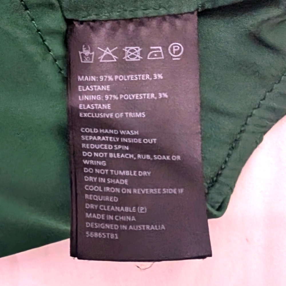 Bardot Satin Corset Bustier In Forest XS - Picture 7 of 8